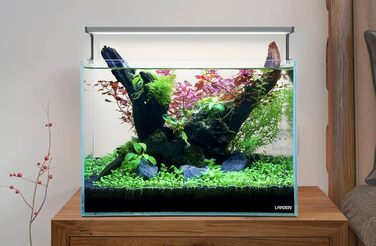 Акваріум LANDEN 45P 38 л безрамковий, ультрапрозоре скло, 45×30×30 см, товщина 5 мм, з матом для вирівнювання