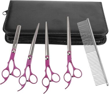 Набір для догляду за собаками Kisangel: ножиці, тример, гребінець для собак, котів та інших тварин. Для видалення волосся з вух, обличчя та кігтів.