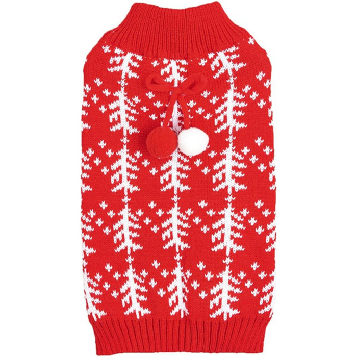 Світер для собак Jecikelon, теплий зимовий светр для маленьких собак, одяг для цуценят, м'який, теплий, костюми для домашніх тварин, одяг для собак та котів з помпоном, розмір L, зелено-смугастий