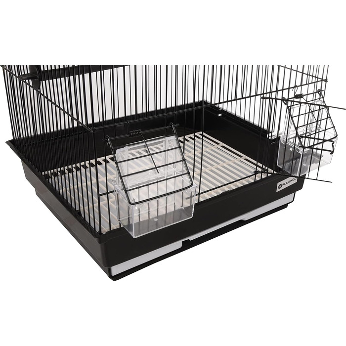 Клітка для птахів Flamingo ALOR 2, чорна, 34,5x28x48,5 см