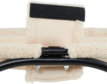 Крісло-гамак для котів Relaxdays, плюшеве, сталеве, 25x45x42 см, бежево-чорне