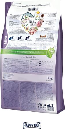 Повнораціонний корм для собак Happy Dog fit & vital Mini Senior для маленьких собак старшого віку, 4 кг
