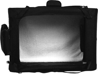 Транспортна переноска для собак Amazon Basics, складна, м'яка, чорна, 76 x 53 x 53 см