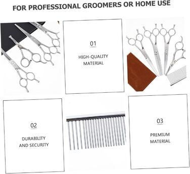 Ножиці для стрижки шерсті собак з нержавіючої сталі - практичні ножиці для грумінгу домашніх тварин з округлими кінцями для точного підстригання шерсті та безпечної роботи