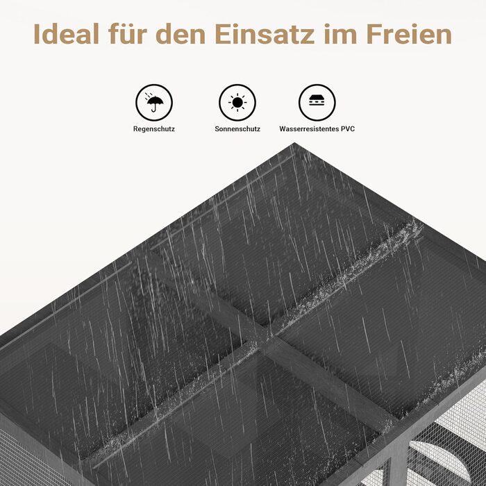 Вольтек (Wiltec) вольєр для котів 116 x 82 x 175,7 см, вольєр для котів з дерева з ПВХ-покриттям, 5 ярусів, для саду, балкону