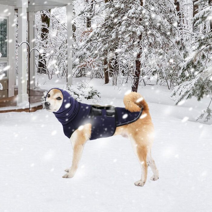 Заспокійлива куртка для собак Yanucy 2-в-1 з капюшоном для зменшення тривоги та захисту від шуму (зелений, синій)