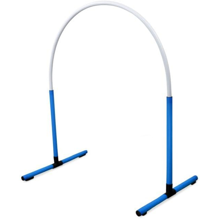 SPORTIKEL24 Superhund Hoopers Hoop – Іграшка для аджиліті собак, пластиковий обруч, блакитна база з арками у 6 кольорах, VDH-сертифікований, гнучкий, стійкий до погодних умов