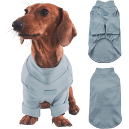 Комбінезон для собак - теплий вишиваний, бавовна, синій, L - для дрібних та середніх порід