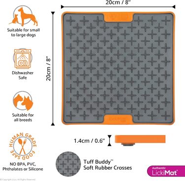 LickiMat Deluxe - килимок для котів, 20x20 см, колір: блакитний, 1 шт.