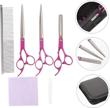 Набір професійних ножиць для грумінгу собак Milisten з нержавіючої сталі. Ергономічний дизайн, для безпечного стриження та догляду за шерстю.