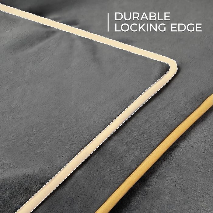 Водонепроникний килимок для собак Luciphia, миючий, для великих та середніх собак та котів, теплий та м'який фліс Sherpa, для дивану, ліжка, авто (Сірий, 100 x 145 см)