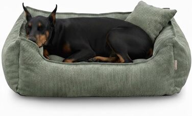 Gutekissen® Hundebett Lucky – М'яке собаче ліжко для маленьких та великих собак – Практичне лежанка для домашніх тварин з поліуретановою начинкою та знімним чохлом (Зелений, XL - 100x75)