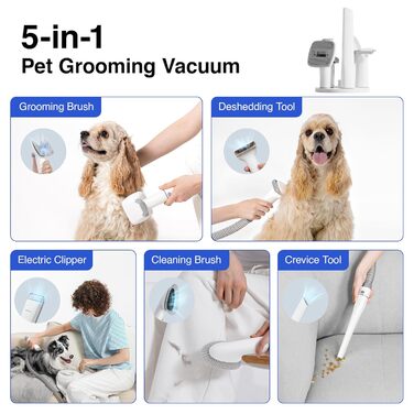Набір для догляду за тваринами Neakasa P0 Pro: пилосос, щітка для котів, машинка для стрижки собак, 5 насадок, видалення ворсу