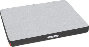 Ортопедичний лежак для собак Doctor Bark з флісовою поверхнею, 80x60 см, сірий (M)