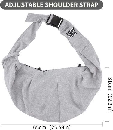 Транспортна сумка для собак та котів з плечовим ременем, для маленьких собак та котів, для подорожей на відкритому повітрі (блакитна, сіра)