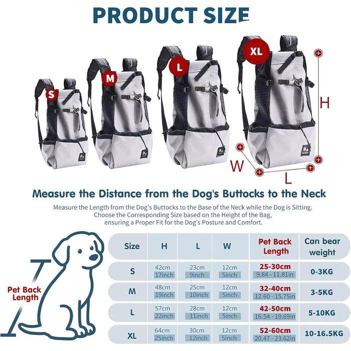 Рюкзак-переноска для собак і котів PETCUTE, сірий, до 3 кг