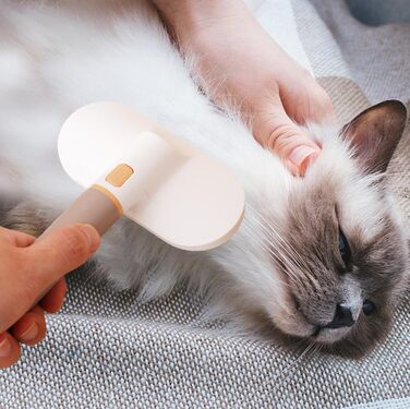 Щітка для собак під час линьки, гребінець з антиковзким покриттям - щітка для видалення шерсті, масаж, чистка, короткий підшерсток, для дому, квартири, офісу, гуртожитку, меблів