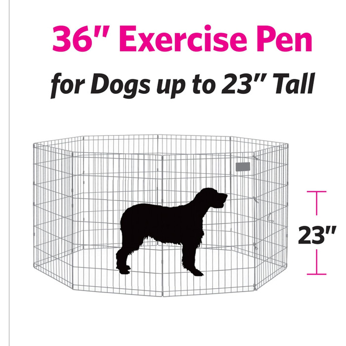 Вольєр для собак Midwest Homes for Pets 550-36 без дверей, 61x91 см, чорна E-покриття, 157x157x91 см