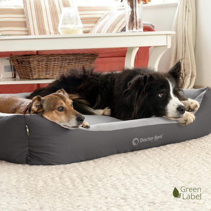 Ліжко для собак середніх порід Doctor Bark - м'яке та зручне, зелений колір (97x75 см)