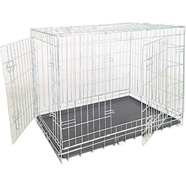 Клітка для тварин Croci C2D00050, металева, цинкована, з двома дверима, 64x48x54 см