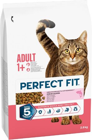 Сухий корм для дорослих котів Perfect Fit Adult 1+ з лососем, 7 кг