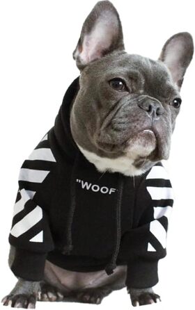 Теплий зимовий одяг для собак, чорний, розмір XXL: Худі, куртка для маленьких порід (Шнауцер, Коргі, Французький бульдог, Тедді)