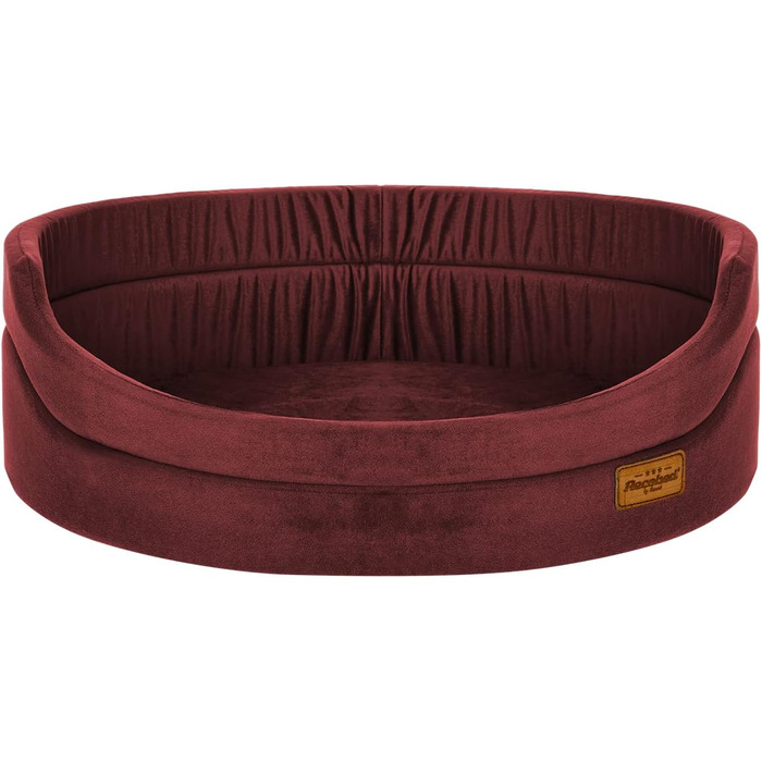 Крісло-ліжко для собак Z4L BALY з велюру, MAROON, 69x62 см