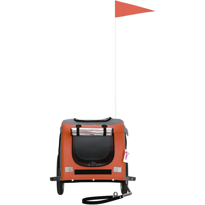 Ферштанґер для велосипеда Festnight для собак, вантажний причіп, транспортний причіп, Oxford-Gewebe, 45 кг, 125 x 64 x 66 см, помаранчево-сірий