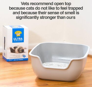 PetFusion BetterBox Велика котяча туалетна коробка, 2 шт. Міцний ABS-пластик, антипригарне покриття для гігієни та легкої очистки