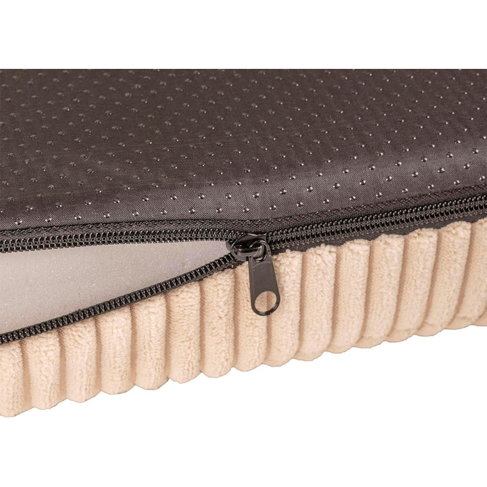 Килимок для собак, м'який лежак з рифленого трикотажу, неслизька підкладка, зелений, L (70x50x5 см)