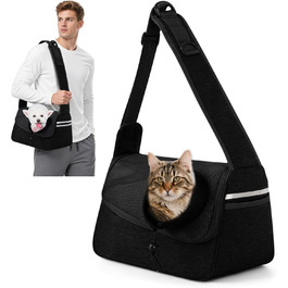 Сумка-переноска для собак та котів ALLSOPETS, чорна, до 5 кг