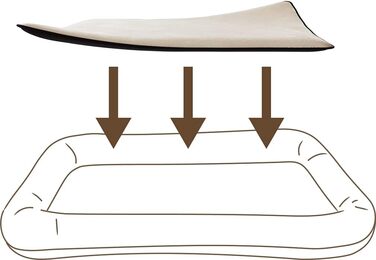 М'яка подушка-іграшка для собак Knuffewuff, форма Gobetrotter, розмір XXXL, білий колір