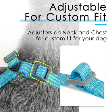Шлейка для собак ThinkPet No-Pull, дихаюча, для малих, середніх та великих собак, регульована, м'яка, безпечна, з контролем, з підкладкою, світловідбиваюча