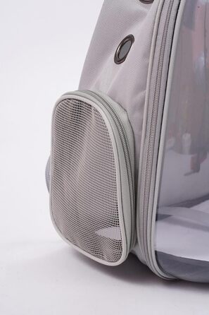 Транспортна сумка для собак та котів JUMI - рюкзак для тварин - переноска для котів та собак сірого кольору