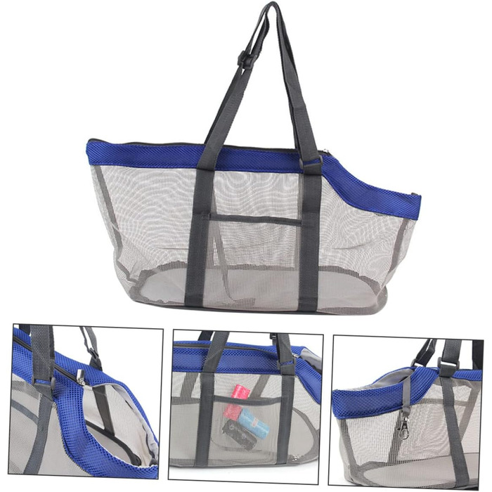 Транспортна сумка для тварин Cosmevivi XXL - велика переноска для собак та котів, блакитна (44x25 см)