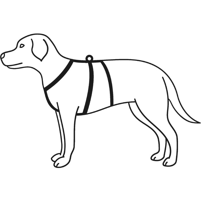 Тарілка для собак Trixie Stay, L-XL, 75-100 см, 25 мм, чорна