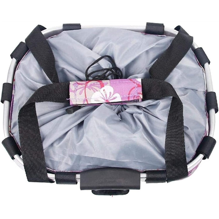 Знімний велосипедний кошик для маленьких тварин - складана передня сумка - портативний візок для котів та собак (фіолетовий)