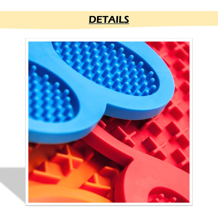 Килимок для повільного годування собак та котів, антиковзаюча підкладка з присосками, відволікаюча кормушка (Оранжевий, 18 см)