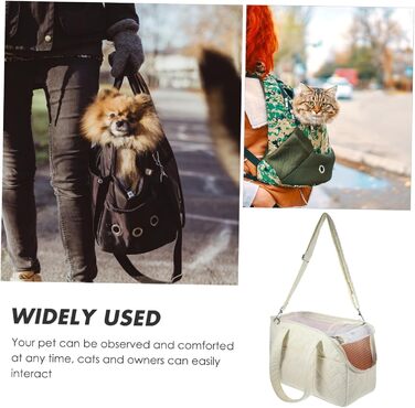 Переносна сумка-переноска для тварин Toyvian: дихаюча сумка для собак і котів, для подорожей, з великою кишенею для зберігання