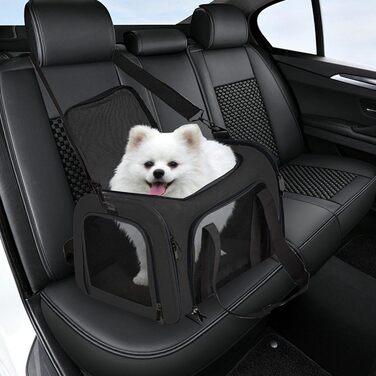 Транспортна переноска для тварин, сумка-переноска, чорна. Зручна та портативна переноска для собак та котів. Складана, стабільна та безпечна для подорожей.