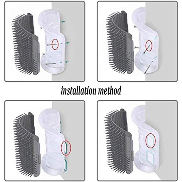 Щітка для котів Katzenbürste, для довгошерстих та короткошерстих, масажна, дряпалка кутова, 2 шт.