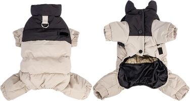 Зимова куртка для собак - водонепроникний костюм для маленьких та середніх собак (жовтий, бежевий, S)