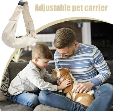 Сумка-переноска для собак та цуценят Holdes | Зручна переноска для вигулу, подорожей та повсякденних прогулянок | Бежева