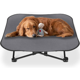 Крісло-ліжко для собак та котів 68x68x21 см, складне, підняте, з дихаючого поліестеру, для дому та саду