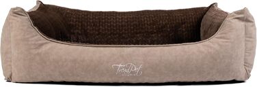 TrendPet VitaBed Style - Ортопедичне ліжко для собак, з штучної шкіри та м'якої підкладки (140x115 см, Колір: Коричневий)