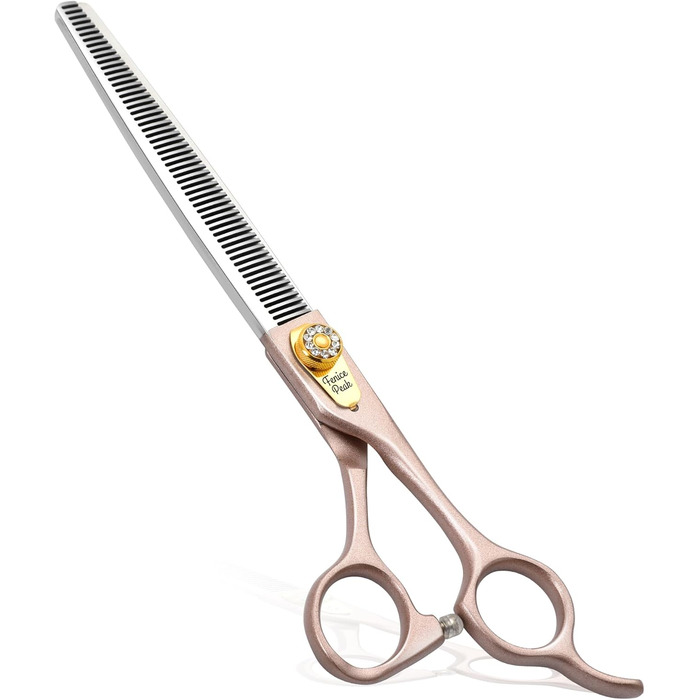 Професійна ножиця для вирівнювання шерсті собак та котів Fenice Peak, 1.2 см, з нержавіючої сталі 440C, 50/56 зубців, 7.5 дюймів