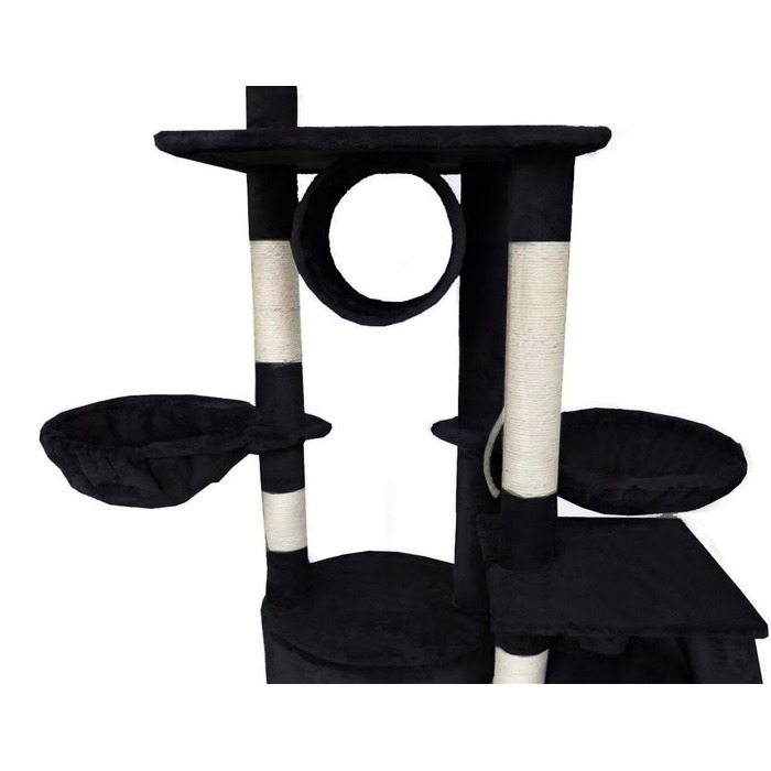 Стельовий кігтеточка-гігант Animel: висока вежа зі стовпчиком, лежаком та килимками для дряпання (висота понад 220 см)