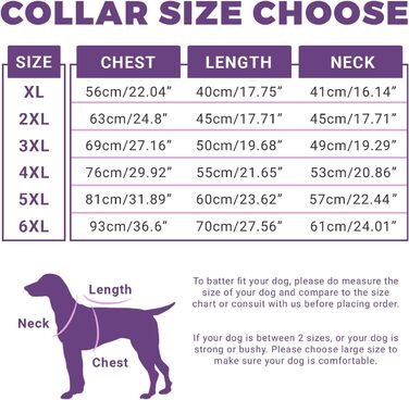 Зимовий одяг для собак: теплий водонепроникний зимовий куртка-комбінезон для середніх та великих собак (Lila, 3XL)