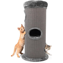Котячий будиночок та когтеточка Olivia - антрацит, 40x40x100 см