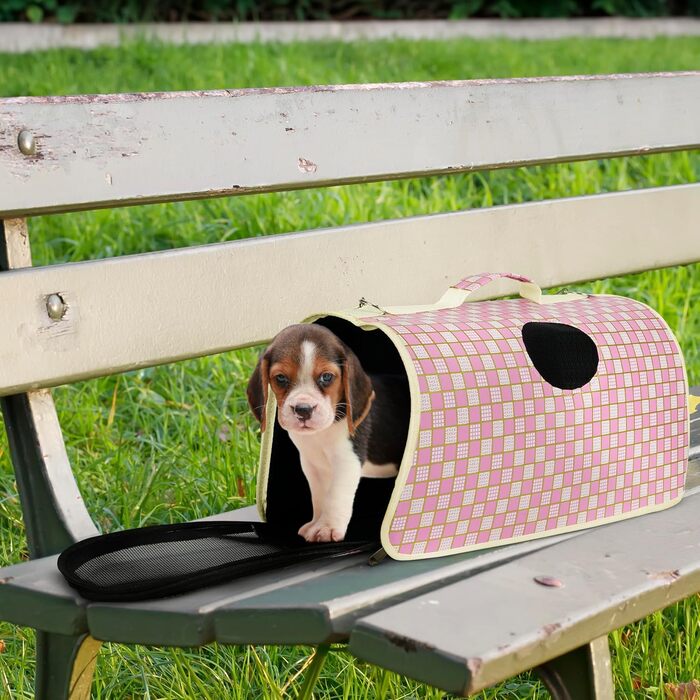 Транспортна сумка для кота та собаки Belle Vous (3 шт., рожева) - схвалена авіакомпаніями, м'яка, складна